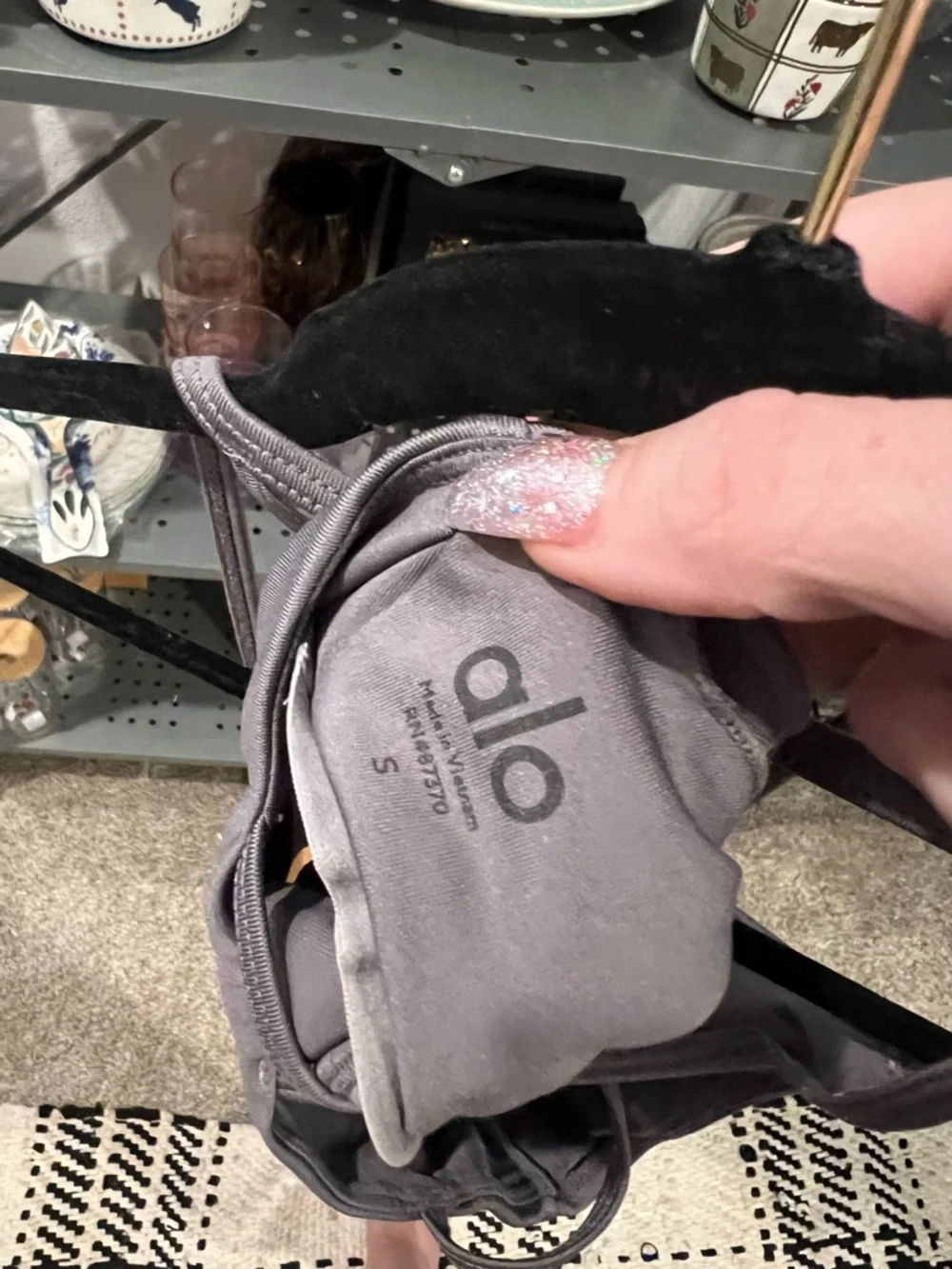 Alo Yoga Airlift Intrigue Spotts Bra, SMALL